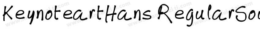 KeynoteartHans RegularSource字体转换